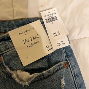 Abercrombie high rise dad jeans